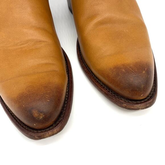 TECOVAS The Penny Leather Ankle Boot Caramel Tan 8.5 B - Picture 5 of 16